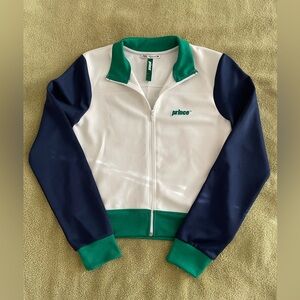 Prince White and Navy Jacket with Green Accents